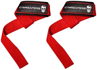 Gymreapers Lifting Wrist Straps for Weightlifting, Bodybuilding, Powerlifting, Strength Training, & Deadlifts – Padded Neoprene with 18 inch Cotton