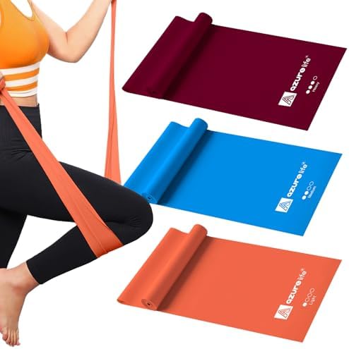 Resistance Bands,Professional Non-Latex Elastic Stretch Bands，Long Flat Exercise Bands for Physical Therapy, Yoga, Pilates, Rehab, at-Home or The Gym Workouts, Strength Training