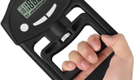 Grip Strength Tester, Hand Grip Dynamometer, Electronic Hand Grip Strength Tester Grip Strengthener Hand Exerciser Meter Digital Hand Grip Training Gauge 220 Lbs / 99 Kgs for Sports, School, Office and Home Use