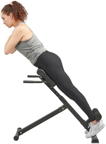 Lifepro Roman Chair Hyperextension Bench, Back Extension Bench Machine for Glute, Hamstring and Lower Back, Multipurpose Adjustable Exercise Equipment, Foldable for Home Gym Fitness