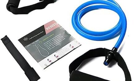 Resistance Bands with Handles, Single Resistance Bands, Exercise Bands with Handles, for Resistance Training, Physical Therapy, Home Workouts, Fitness, Pilates