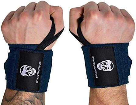 Gymreapers Weightlifting Wrist Wraps (IPF Approved) 18″ Professional Quality Wrist Support with Heavy Duty Thumb Loop – Best Wrap for Powerlifting Competition, Strength Training, Bodybuilding