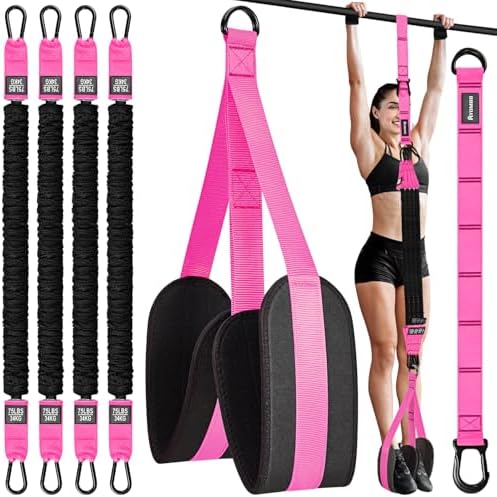 Pull Up Assistance Bands, Resistance Bands for Pull Up Bar Workout, Adjustable Heavy Duty Pull Up Assist Equipment with 4 Assistance Bands, Home Gym Fitness Exercise Strength Training