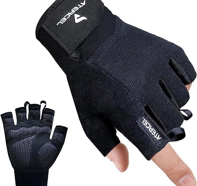 ATERCEL Workout Gloves for Men and Women, Exercise Gloves for Weight Lifting, Cycling, Gym, Training, Breathable and Snug fit