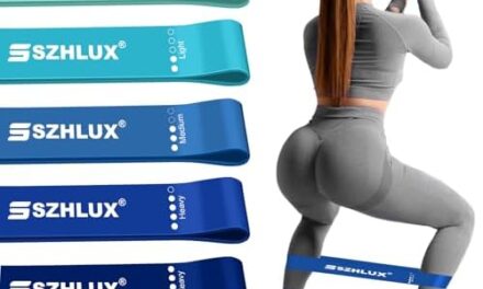 SZHLUX Resistance Bands Set with Instruction Guide and Carry Bag, Versatile for Body Sculpting, Strength Training, and Rehabilitation-Set of 5 (Blue)