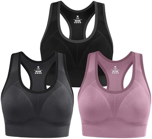 IUGA Sports Bras for Women High Impact Racerback Sports Bra Seamless Padded Sports Bra Yoga Bras Workout Bra Activewear Bra