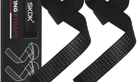 SKDK Cotton Hard Pull Wrist Lifting Straps Grips Band-Deadlift Straps with Neoprene Cushioned Wrist Padded and Anti-Skid Silicone – for Weightlifting, Bodybuilding, Xfit, Strength Training