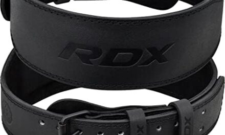 RDX Weight Lifting Belt Gym Fitness, Cowhide Leather, 4” 6” Padded Lumbar Back Support, 10 Adjustable Holes, Weightlifting Powerlifting Bodybuilding Deadlift Squat Workout Strength Training, Men Women