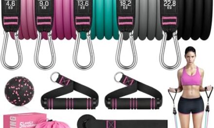 RENRANRING Resistance Bands for Working Out, 150LBS Exercise Bands, Workout Bands, Resistance Bands Set with Handles for Men Women, Legs Ankle Straps for Muscle Training