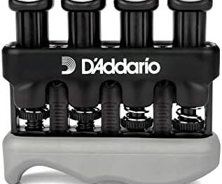 D’Addario Accessories Hand Exerciser–Improve Dexterity and Strength in Fingers, Hands, Forearms- Adjust Tension Per Finger– Simulated Strings Help Develop Calluses- Comfortable Conditioning