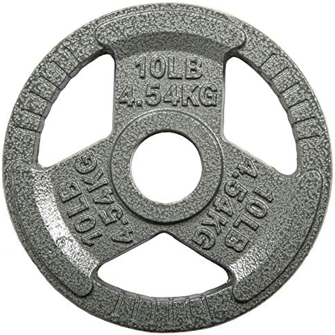 Cast Iron Plate Weight Plate for Strength Training and Weightlifting, Standard or Olympic, Multiple Sizes