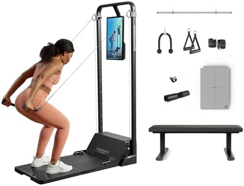 Smart Home Gym System, Gym Monster Multifunctional Smith Machine Home Gym Power Cage, All-in-one Cable Machine for Home Workout, Full Body Strength Training Fitness Exercise Machine