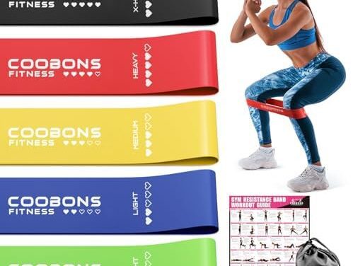 Resistance Bands for Working Out, Exercise Bands for Women & Men, Latex Elastic Bands for Yoga, Pilates, Rehab, Fitness and Home Workout, Strength Bands for Booty