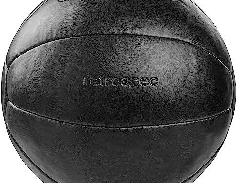 Core Weighted Medicine Ball 4, 6, 8, 10, 12, 14, 16, 20, 25, 30 lbs, Soft Touch Vegan Leather with Sturdy Grip for Strength Training, Recovery, Balance Exercises and Other Full-Body Workouts