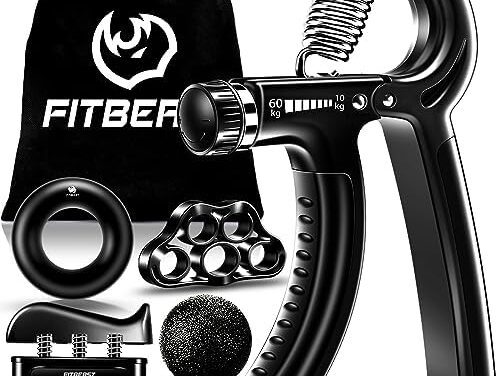 FitBeast Grip Strengthener Forearm Strengthener Hand Grips Strengthener Kit – 5 Pack Adjustable Resistance