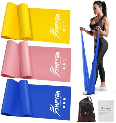 Resistance Bands, Exercise Bands, Physical Therapy Bands for Strength Training, Yoga, Pilates, Stretching, Stretch Elastic Band with Different Strengths, Workout Bands for Home Gym