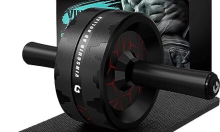 Vinsguir Ab Roller Wheel, Abs Workout Equipment for Abdominal & Core Strength Training, Exercise Wheels for Home Gym, Fitness Equipment for Core Workout with Knee Pad Accessories
