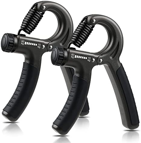 NIYIKOW 2 Pack Grip Strength Trainer, Hand Grip Strengthener, Adjustable Resistance 22-132Lbs (10-60kg), Forearm Strengthener, Perfect for Musicians Athletes and Hand Injury Recovery