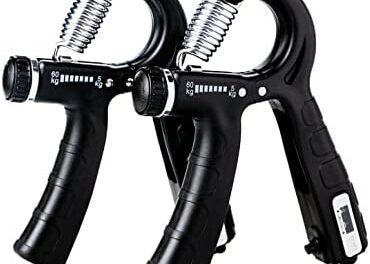 steelway Grip Strength Trainer Set of 2 Pack,Hand Grip Strengtheners Adjustable Resistance 10-132lbs Forearm Trainer with Counter,Hand Trainer,Portable Forearm Workout Exercise Equipment black