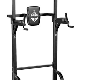 Sportsroyals Power Tower Pull Up Dip Station Assistive Trainer Multi-Function Home Gym Strength Training Fitness Equipment 440LBS